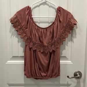 Crochet off the shoulder top